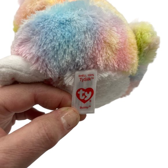 Ty Beanie Boos Collection Bubby Bunny Stuffed Animal Plush Toy Spring Silk - Picture 9 of 11